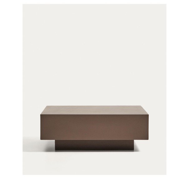 Beton kerti dohányzóasztal 60x80 cm Rustella – Kave Home-image-3