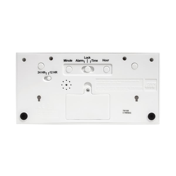 Brick fehér digitális ébresztőóra - LEGO®-image-1