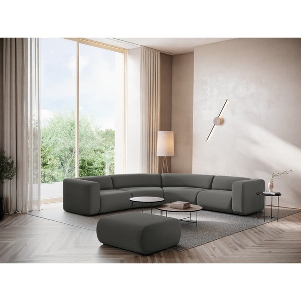 Szürke bársony lábtartó Ekahi – Makamii-image-1