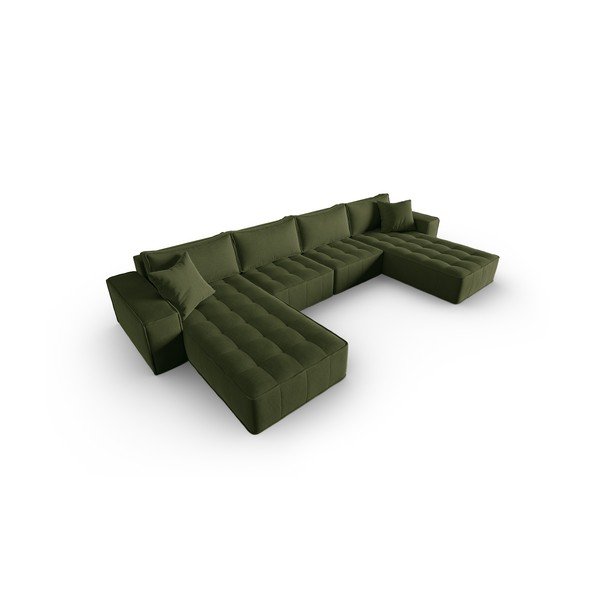 Zöld sarokkanapé Mike – Micadoni Home-image-3