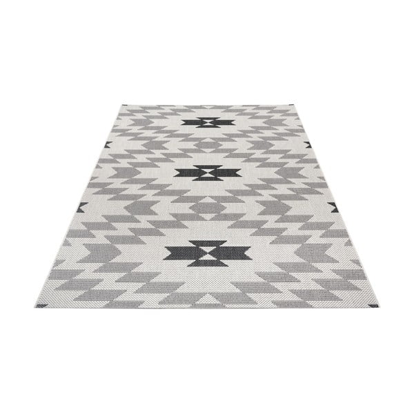 Geo fekete-fehér kültéri szőnyeg, 160x230 cm - Ragami-image-2