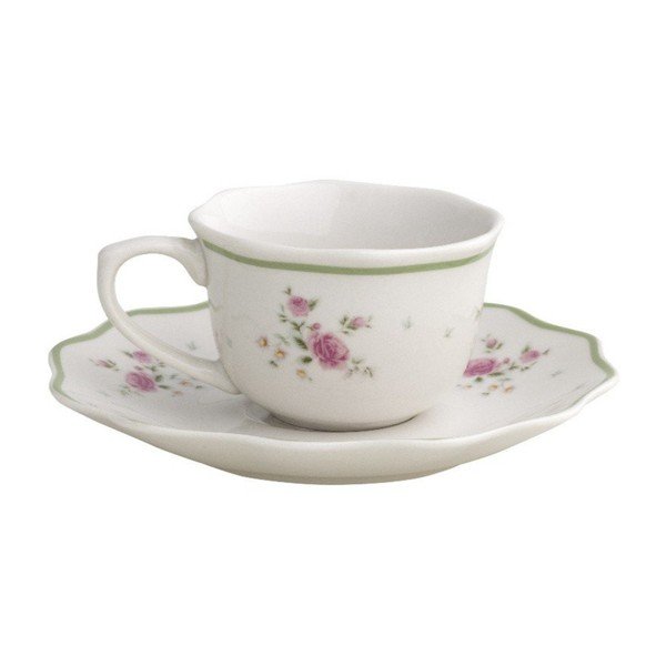 Fehér porcelán eszpresszó csésze szett 2 db-os 90 ml Nonna Rosa – Brandani