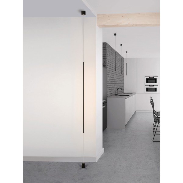 Matt fekete alumínium LED állólámpa (magasság 300 cm) Elettra – Nova Luce-image-1