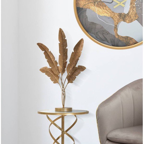 Five Leaf aranyszínű dekorációs szobor - Mauro Ferretti-image-1