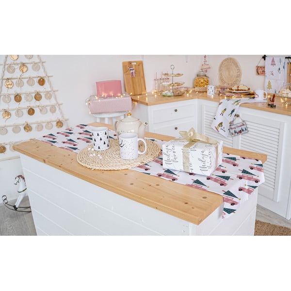 Pamut asztali futó karácsonyi mintával 40x140 cm Christmas Ride – Butter Kings-image-1