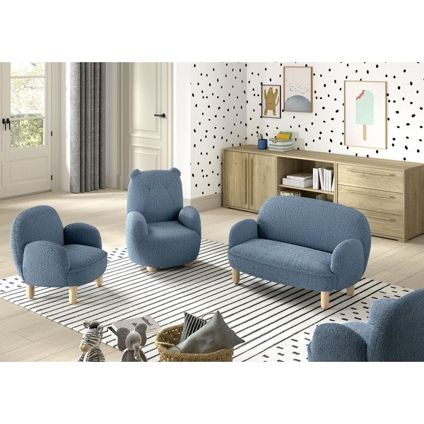 Kék buklé gyerek fotel Rocky – Vipack-image-3