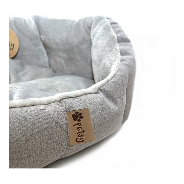 Szürke fleece fekhely 65x50 cm Alík - Petsy-image-2