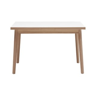 Single kihúzható étkezőasztal fehér asztallappal, 120 x 80 cm - Hammel