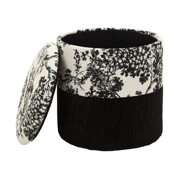 Fekete-fehér puff Oriental Style – Mauro Ferretti-image-3