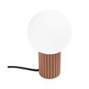 Világosbarna asztali lámpa üveg búrával (magasság 19 cm) Orbital – Sollux
