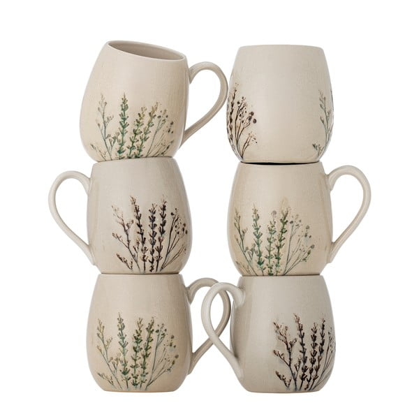 Bézs agyagkerámia bögre szett 6 db-os 400 ml Bea – Bloomingville