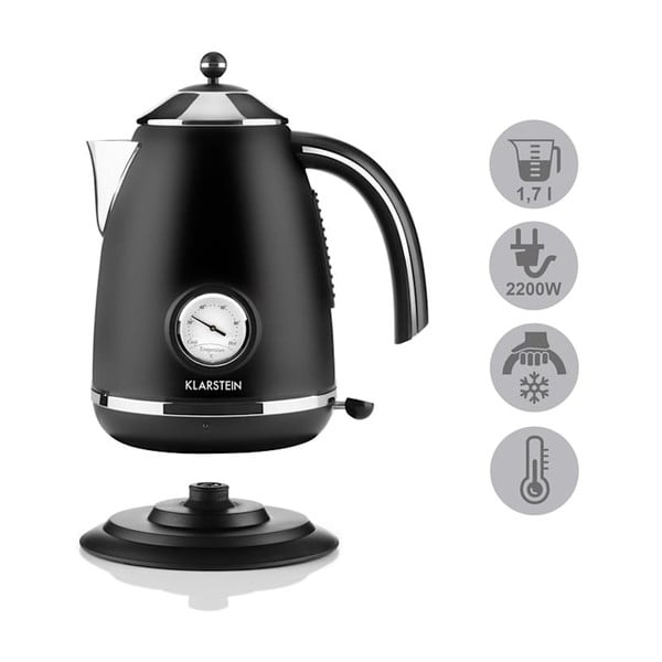 Aquavita Chalet fekete vízforraló - Klarstein-image-4