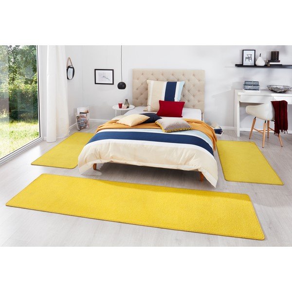 Fancy 3 db-os sárga futószőnyeg szett - Hanse Home-image-1