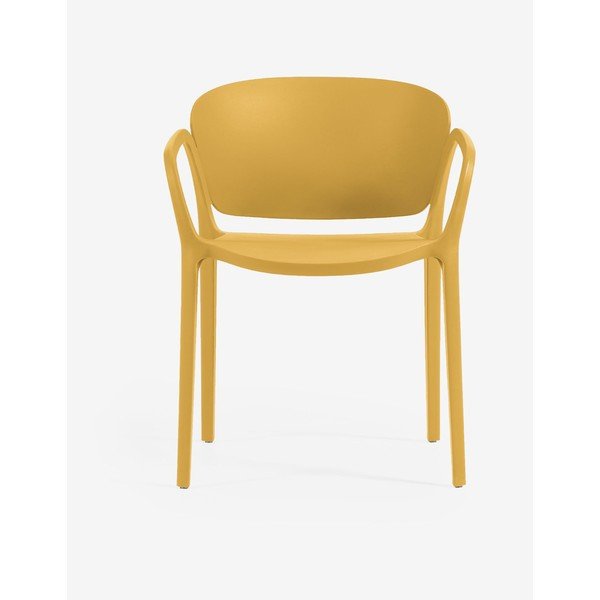 Sárga műanyag kerti szék Ania – Kave Home-image-2