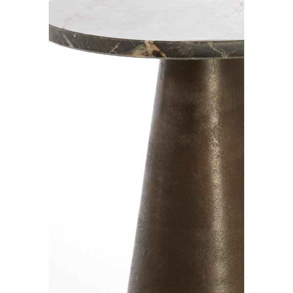 Kerek tárolóasztal márvány asztallappal ø 29 cm Ynez – Light & Living-image-2