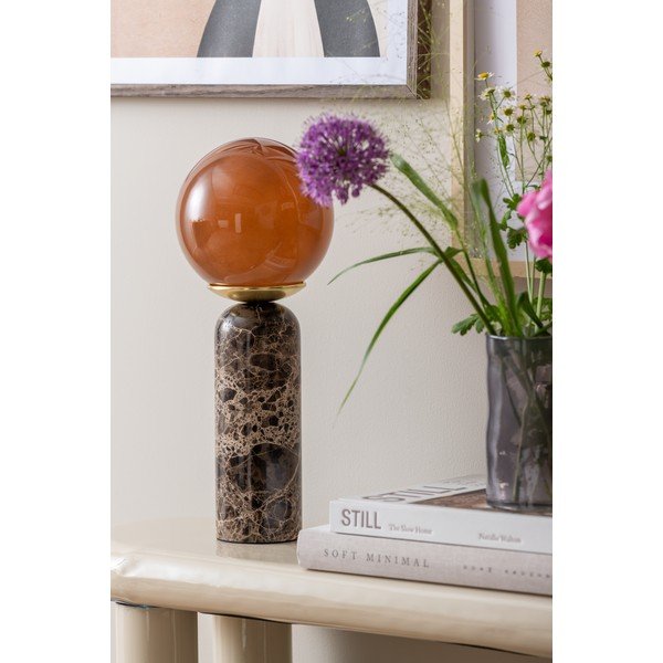 Sötétbarna márvány asztali lámpa (magasság 38 cm) Lazio Sphere – Leitmotiv-image-2