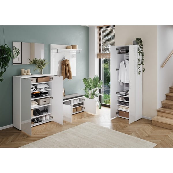 Fehér ruhásszekrény 59x197 cm Genova – Germania-image-1