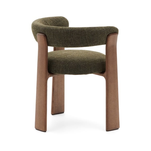 Khaki-barna kőrisfa karfás étkezőfotel Granite – Kave Home-image-4