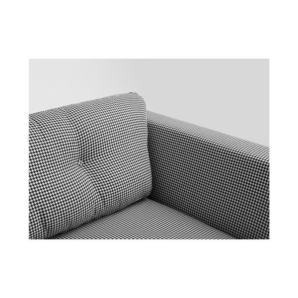 Houndstooth fekete-fehér háromszemélyes kanapé - Custom Form-image-2