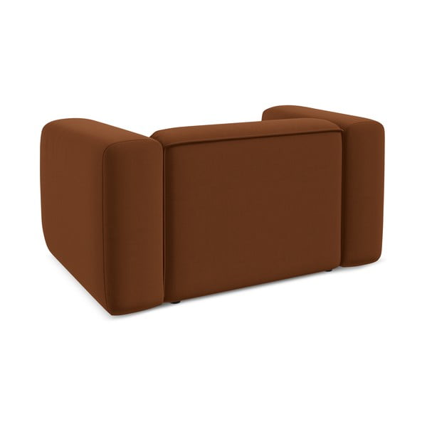 Narancssárga-barna bársony fotel Ekahi – Makamii-image-4