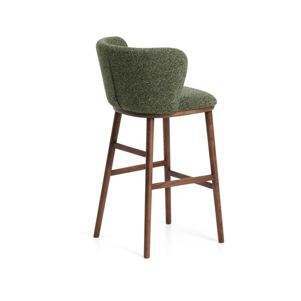 Sötétzöld kárpitozott bárszék (ülésmagasság 75 cm) Ciselia – Kave Home-image-4