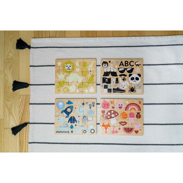 Colours 4 db-os fa puzzle szett - Kindsgut-image-1