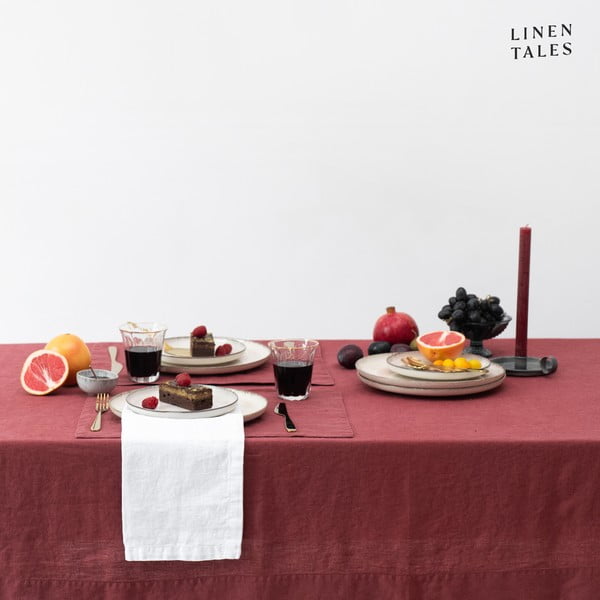 Len asztalterítő 140x250 cm Marsala – Linen Tales-image-4