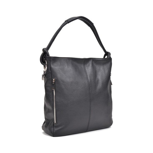 Smiela fekete bőr kézitáska - Anna Luchini-image-1