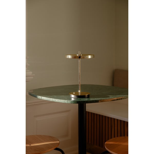 Aranyszínű LED dimmelhető asztali lámpa fém búrával (magasság 31 cm) Asteria Move – UMAGE-image-1