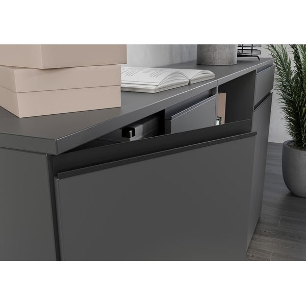 Antracitszürke szekrény 81x120 cm Bedano – Germania-image-4