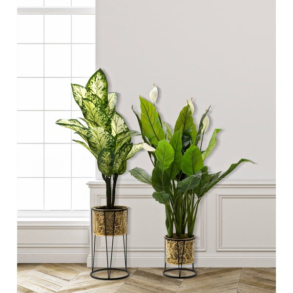 Leavy 2 db-os aranyszínű virágtartó állvány szett, magasság 40 cm - Mauro Ferretti-image-1