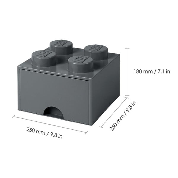Sötétszürke fiókos tárolódoboz - LEGO®-image-3