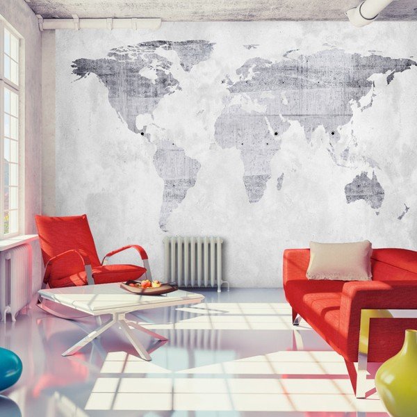 Concrete Map nagyméretű tapéta, 400 x 280 cm - Artgeist-image-1