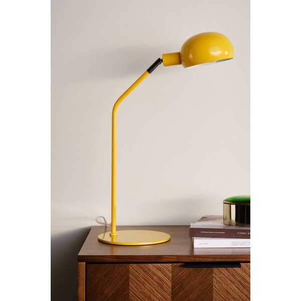 Sárga acél asztali lámpa hajlítható szerkezettel (magasság 59 cm) Lincon – Jotex-image-2