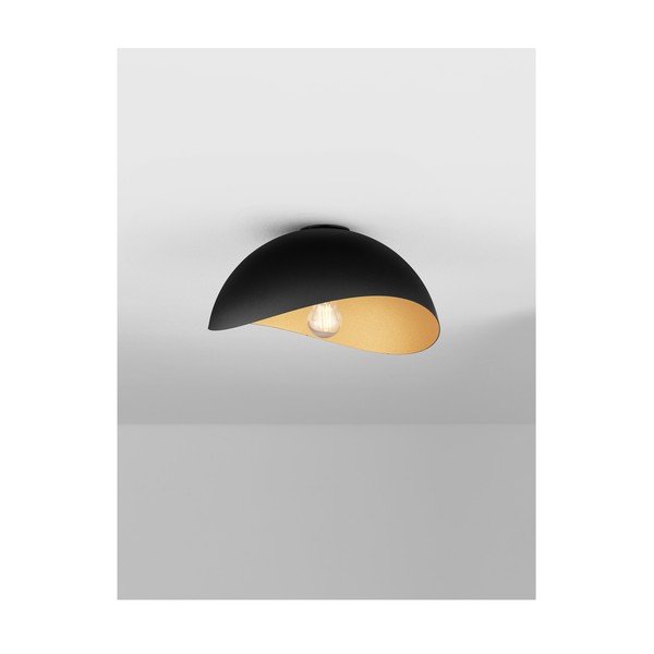 Matt fekete-aranyszínű fém mennyezeti lámpa Opsi – Nova Luce-image-3