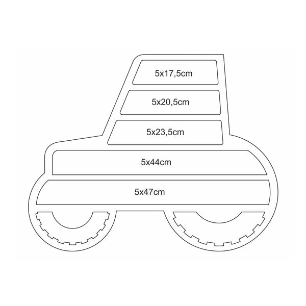 Traktor formájú polc - Unlimited Design for kids-image-1