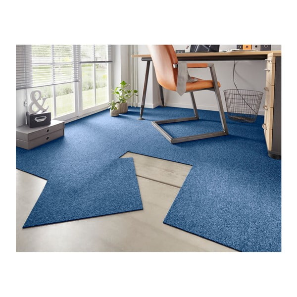 Easy kék szőnyeg szett, 20 darab négyzet, 50 x 50 cm - Hanse Home