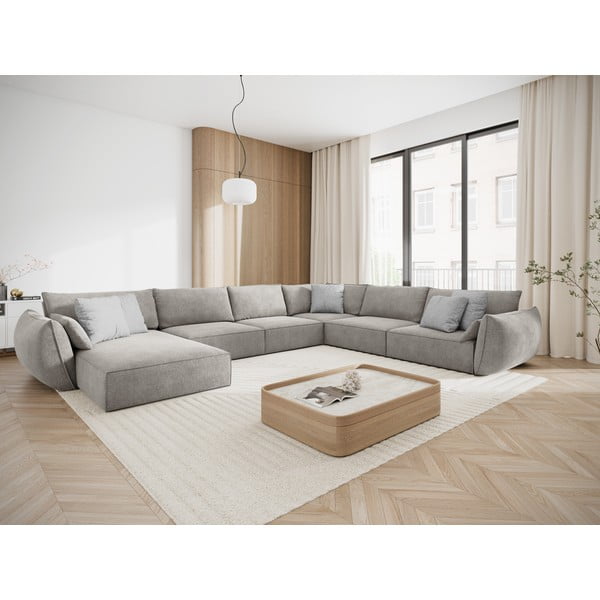 Világosszürke sarokkanapé (jobb oldali) Vanda – Mazzini Sofas-image-1