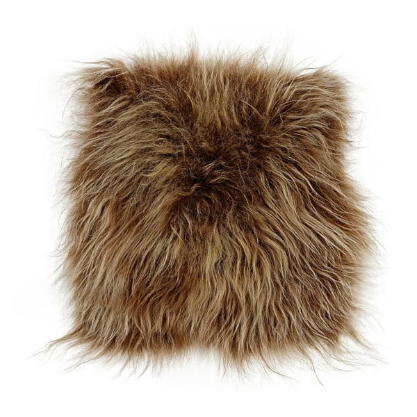Eglé barna hosszú szálas szőrme ülőpárna, 37 x 37 cm - Arctic Fur