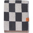 Antracitszürke-bézs frottír bio pamut törölköző 50x90 cm Retro – Mette Ditmer Denmark