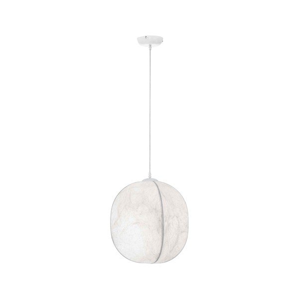 Fehér fém függőlámpa textil búrával ø 42 cm Pierida – Nova Luce