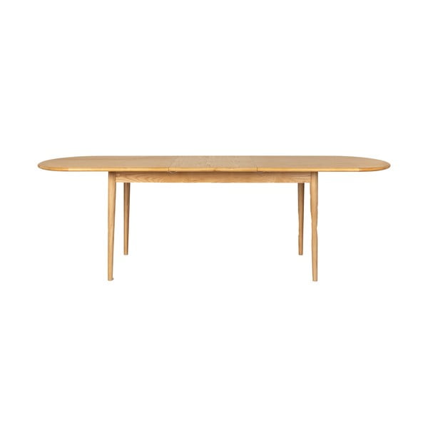 Bővíthető étkezőasztal tölgyfa dekoros asztallappal és hosszabbító asztallappal 90x180 cm Twist – Zuiver-image-3