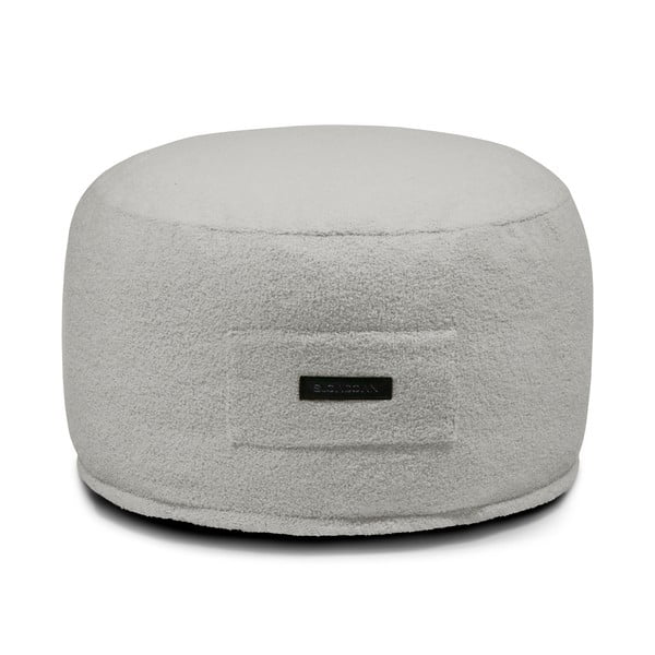 Világosszürke buklé puff Om 60 – SLOWDOWN