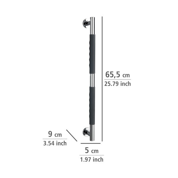 Fali rozsdamentes acél fürdőszobai kapaszkodó Secura – Wenko-image-2