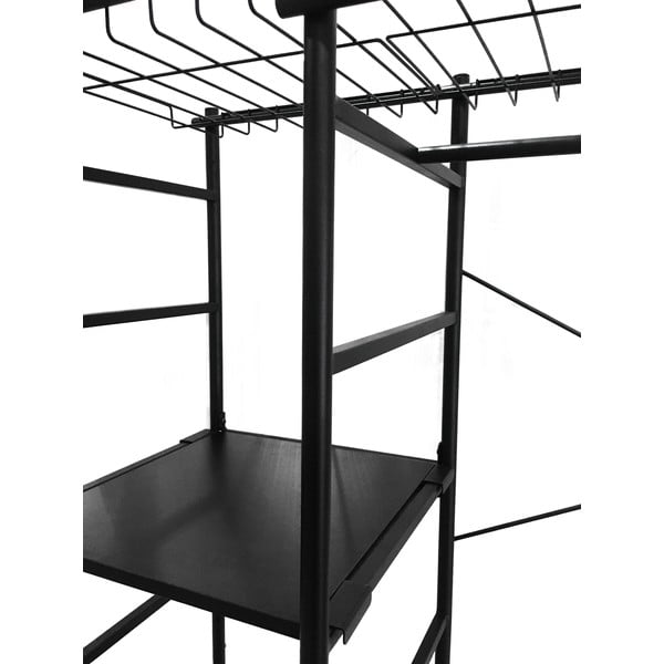 Storn fekete fém ruhásszekrény, 120x182 cm - Kave Home-image-3