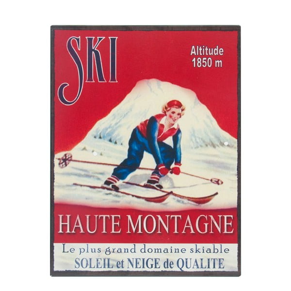 Ski fali tábla, 25 x 33 cm - Antic Line