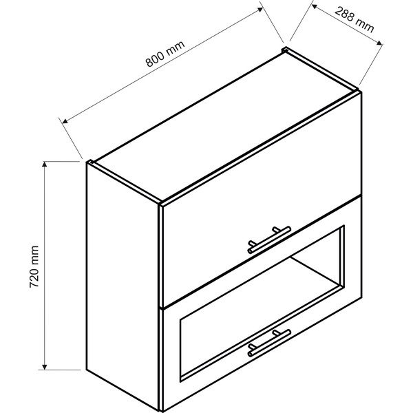Felső konyhaszekrény (szélesség 80 cm) Kole – STOLKAR-image-2