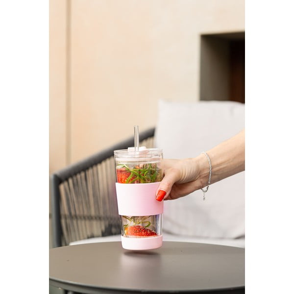 Rózsaszín termobögre 600 ml Fuori – Vialli Design-image-3