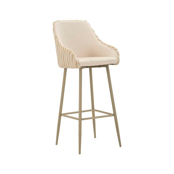 Krémszínű kárpitozott karfás bárszék szett 2 db-os (ülésmagasság 78 cm) Alaska – Mauro Ferretti