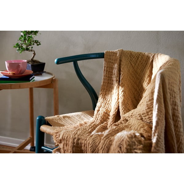 Bézs ágytakaró franciaágyra 240x260 cm Reloved – JUNA-image-3